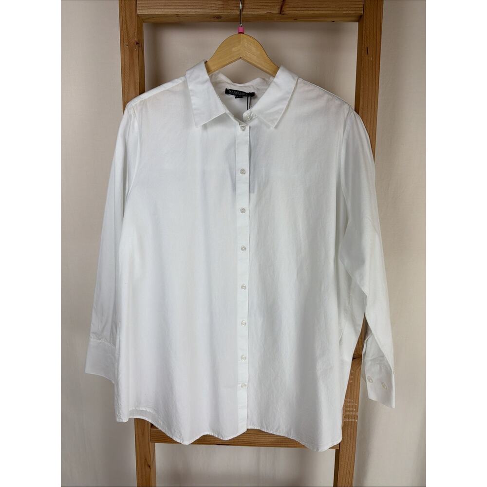 NWT Base Level by YEST "Aliza" White Button Up Dress Shirt #0845 Size 20